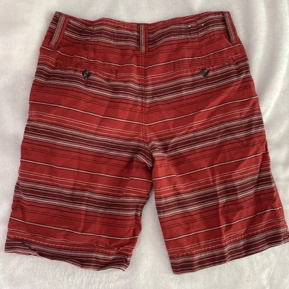 Brick red striped cargo shorts - Picture 11 of 17